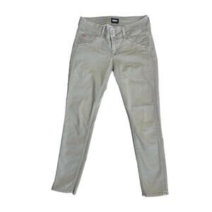 HUDSON Collin Skinny Low Rise Crop Jeans in Olive Green Women’s Size 26